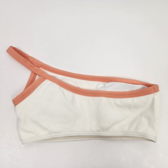 L*Space Axel Bikini Top in Cream & Orange Size Small NWT One Shoulder - Picture 4 of 6